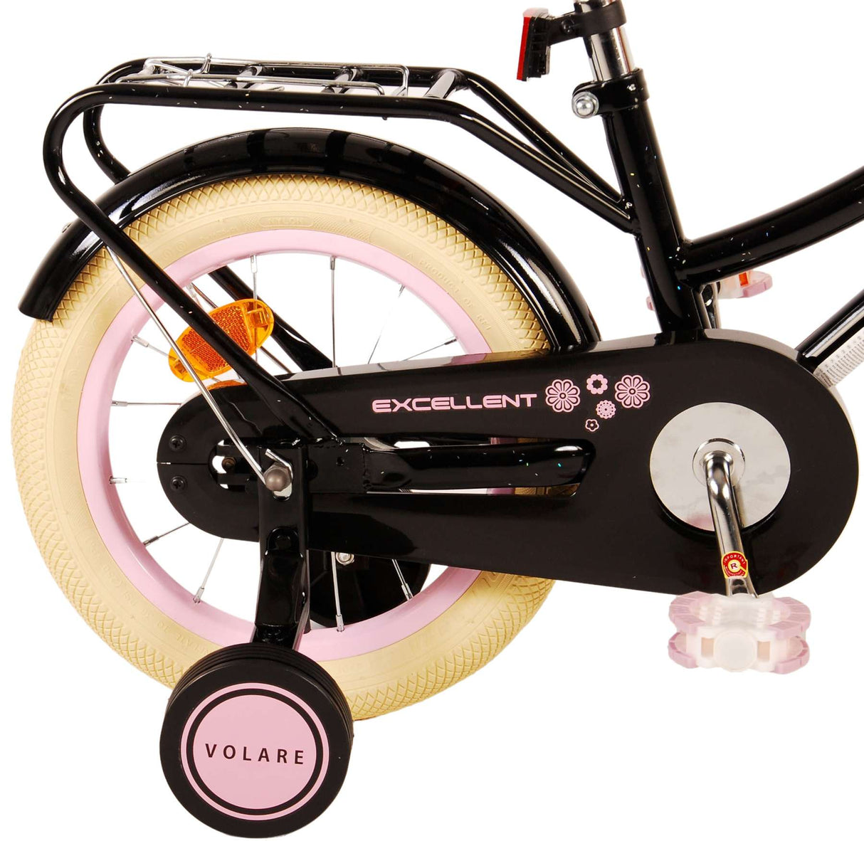 Volare Excellent Children's Bicycle - Girls - 14 Inch - Black