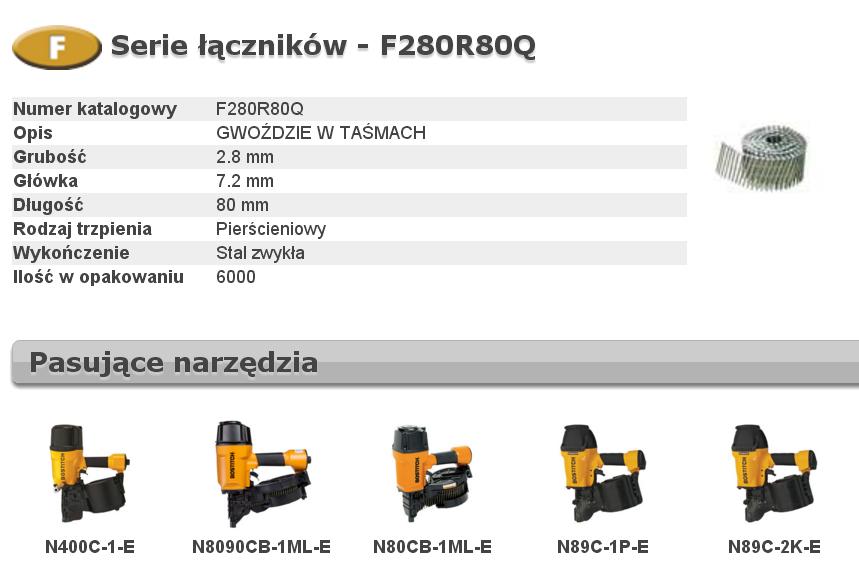 Bostitch nagels f 2,80-80 r q 6m