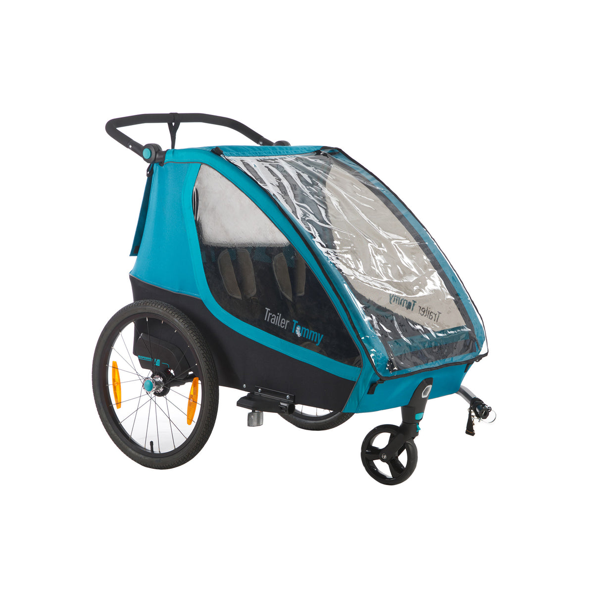 Mirage Tommy Children's Bike wózek - aluminiowa ramka, Wielvering, 3 -punkt Gordel, Blue, 2021