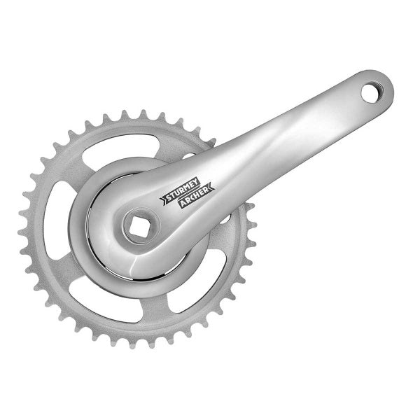SUNRACE - SUNRACE CRANKET 38T Kurbellänge 170 mm. Silber Aluminium spiellos. 92 mm Abdeckung. -8mm Tiefe