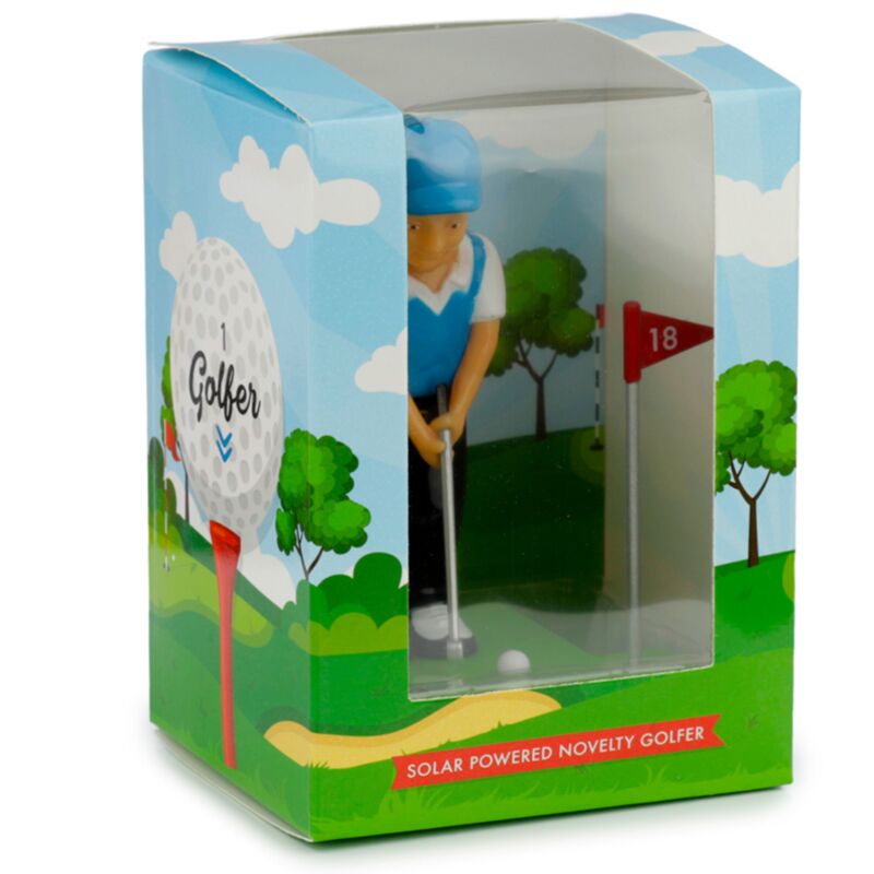 Golfspieler-Solarzellen-Solarkumpelfigur