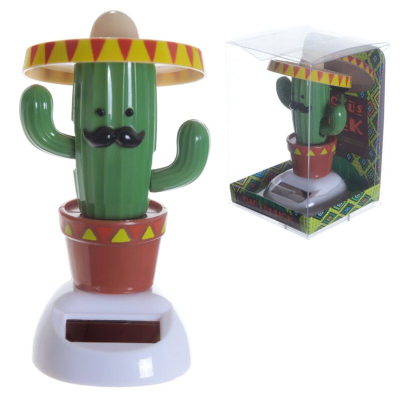 Kaktus mit Sombrero-Solarzellen-Solarkumpelfigur