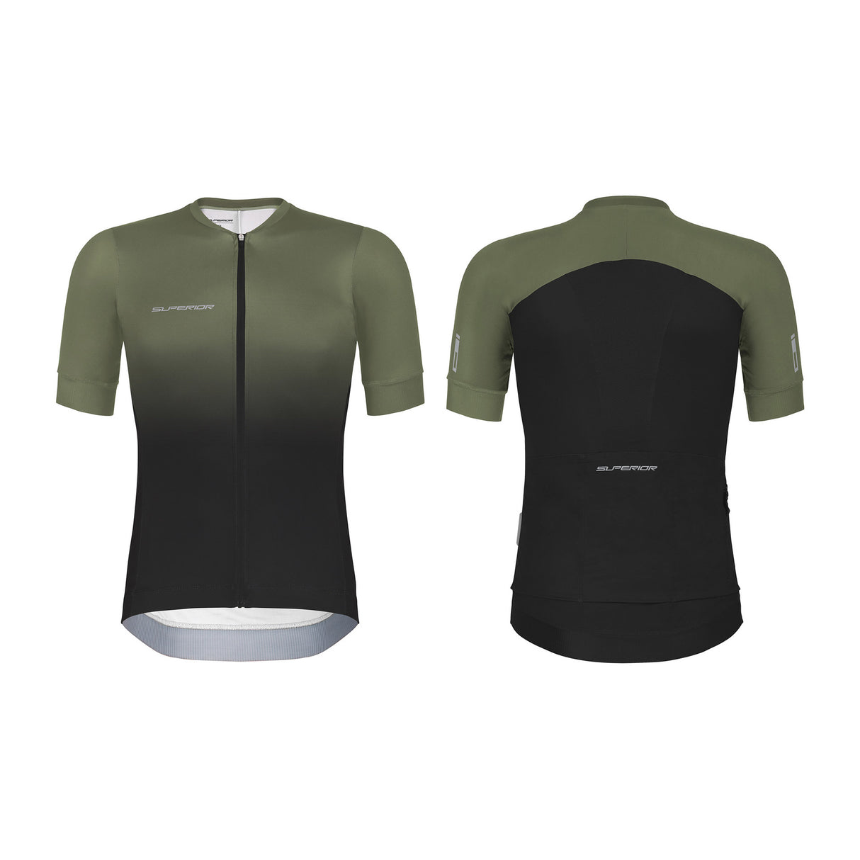 Superior Renntrikot SS Herren Größe S Olivschwarz