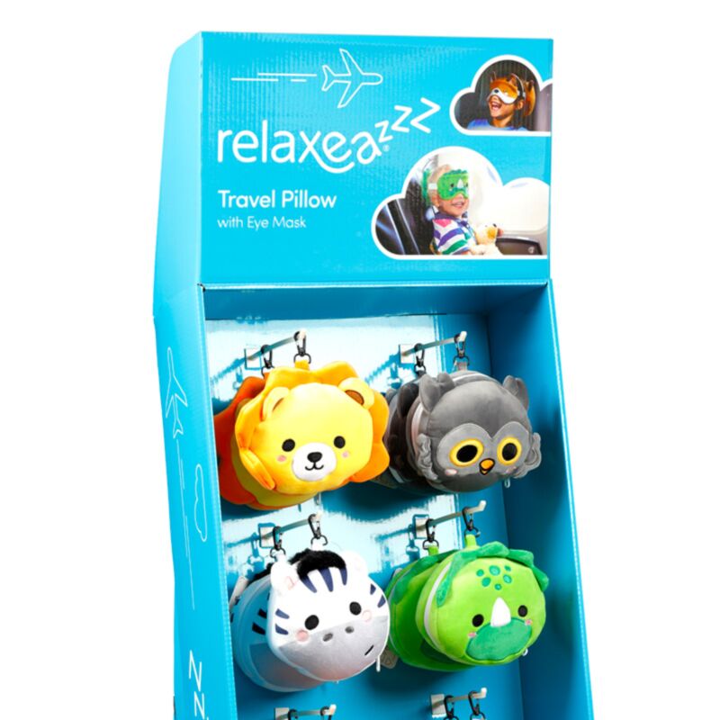 Produktpräsentationsständer mit 10 Haken für Relaxeazzz Reisekissen, Schlafmasken