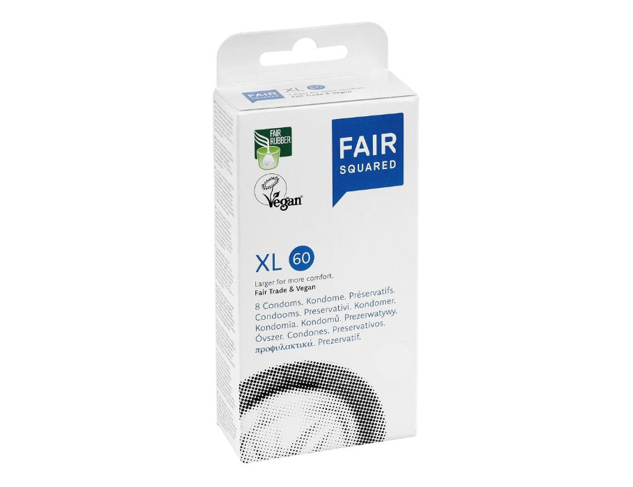 Fair quadratische Kondome vegan XL60 - 8 Stk
