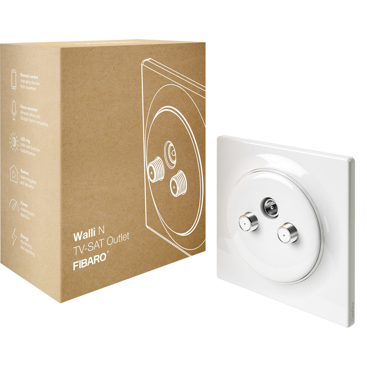 Fibaro Walli n TV-SAT-Outlet