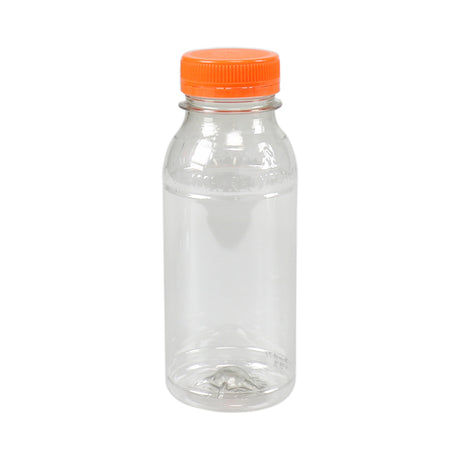 Pet flesje 250cc + oranje dop (240 stuks)