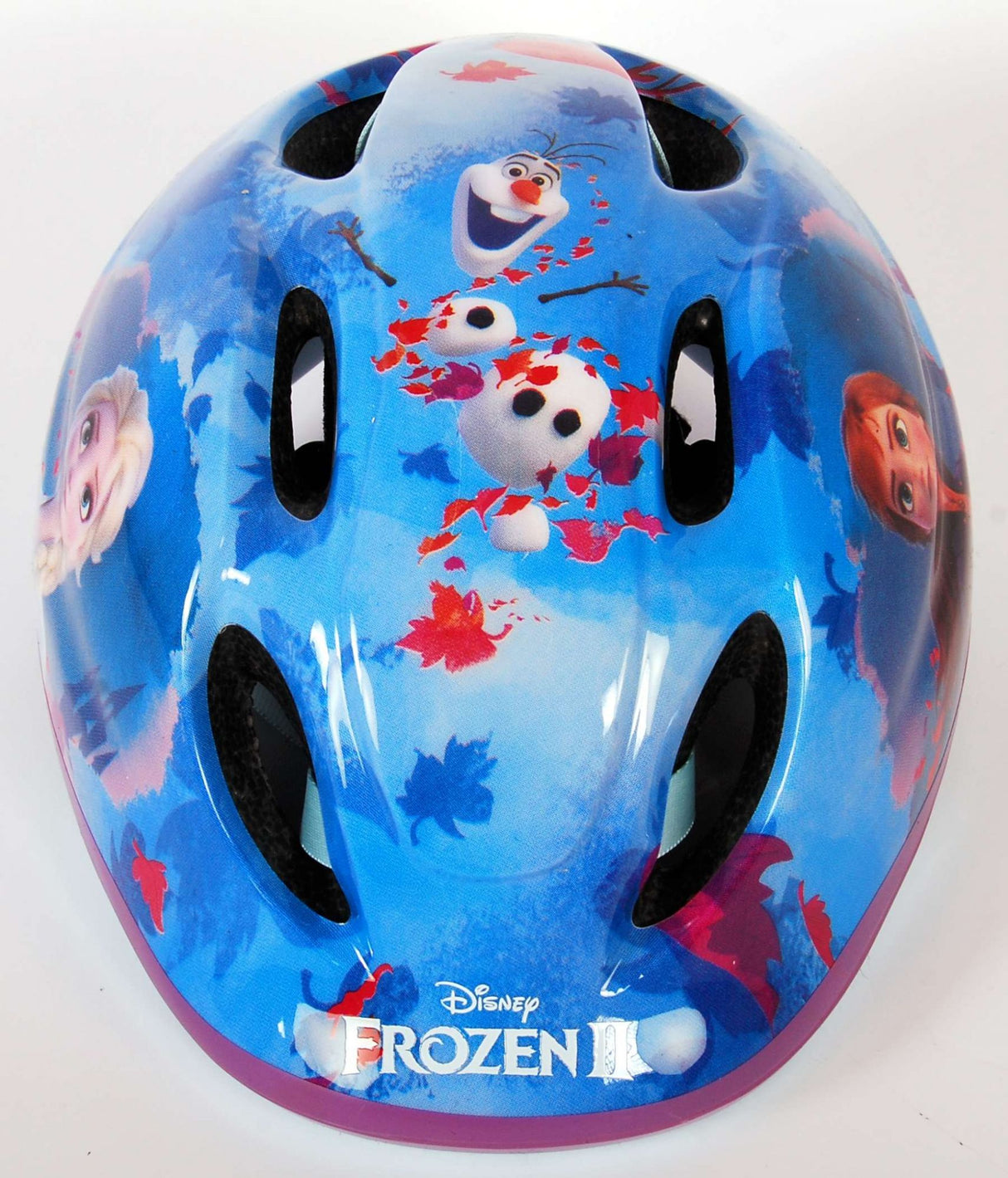 Disney Frozen fiets- skatehelm blauw roze maat 51-55 cm