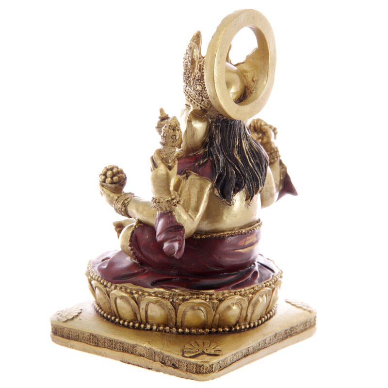 Goldrote Ganesh-Statue, 14 cm