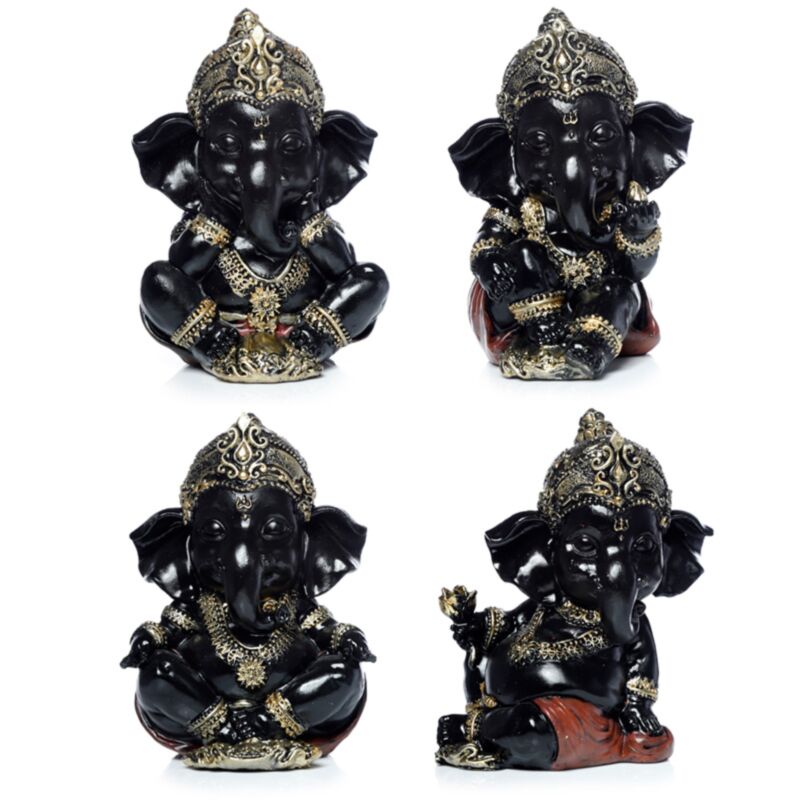 Ganesh aus schwarzem Gold