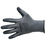 Bernese Work Gloves B-Grip Latex Size 9 Cat.2 Black Gray