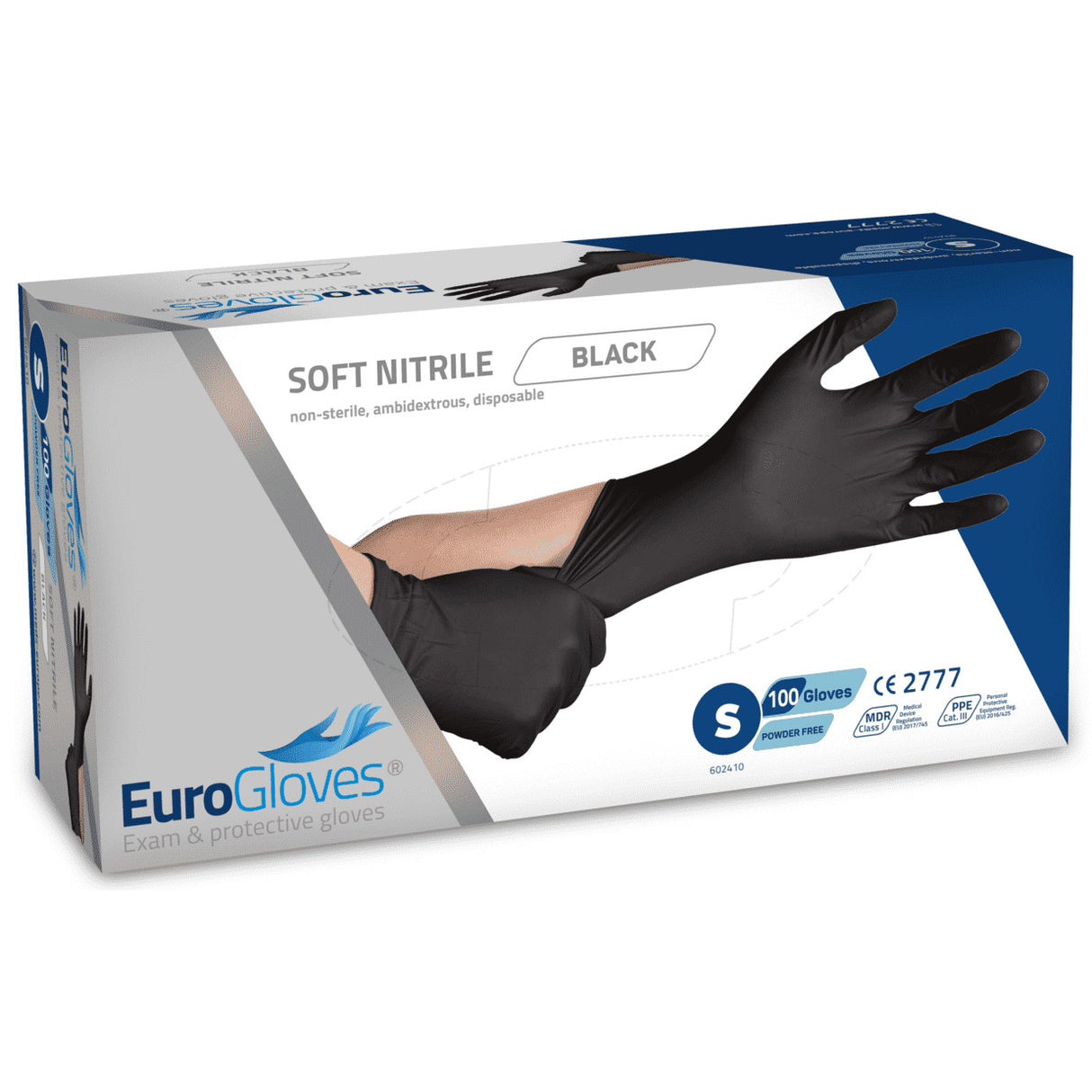 Eurogloves Handschuhe Nitrilgröße m schwarz (100 Stück)