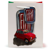 Fiat 500 retro rot weiß - Geschenktüte mittel