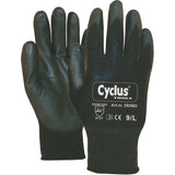 Cycplus-Arbeit Handschuhe pu-flex l (9) schwarz