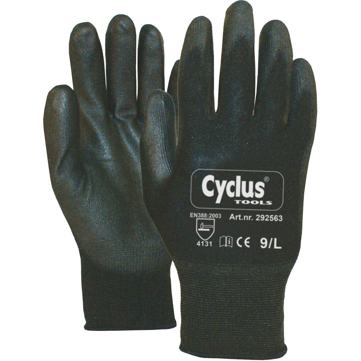 Cycplus-Arbeit Handschuhe pu-flex l (9) schwarz