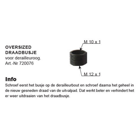 Wire eye for derailleurogog M10 M12