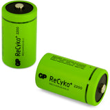 GP -Batterien Recyko+ D 2200 2 wiederaufladbare Batterien