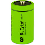 GP -Batterien Recyko+ D 2200 2 wiederaufladbare Batterien