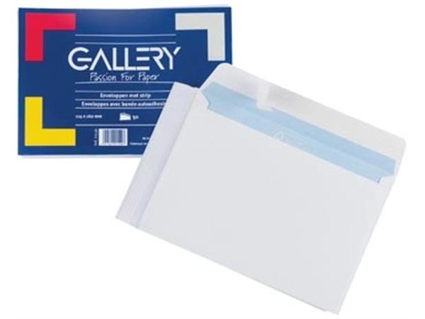 Galerieumschlag weiß - 114 x 162 mm - 50 Stück