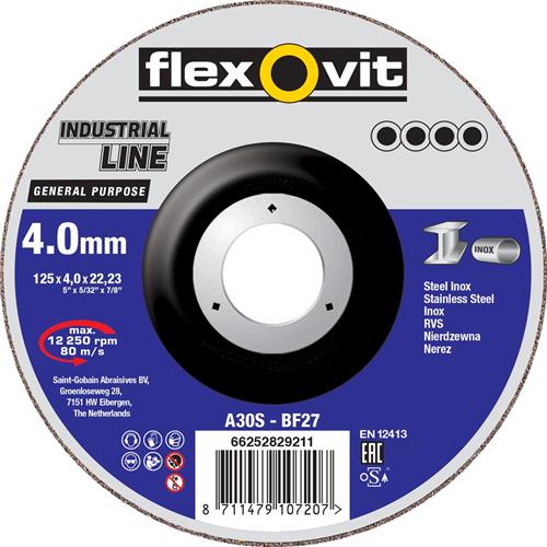 Flexovit cbs industrial 230x4x22,23 a30s t27 | 20 Stück