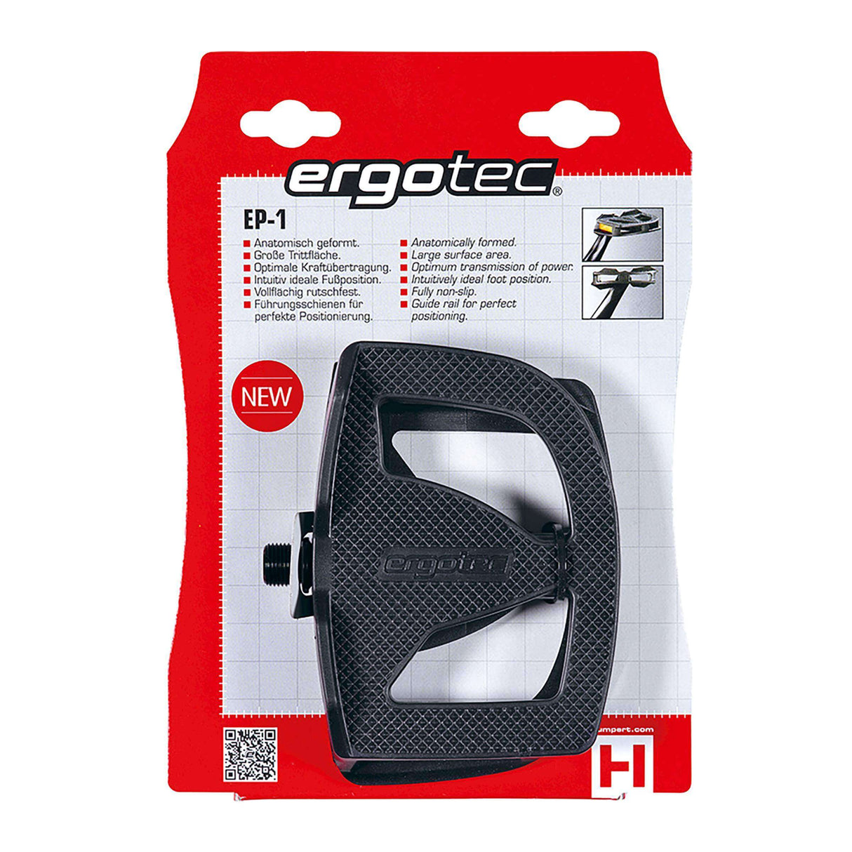 Pedal-Set Ergotec EP-1 Anti-Schlupf-Schwarz