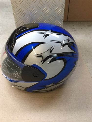 LP Integralhelm XL 61cm Racing Blau Silber