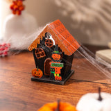 Gruselige Süßes oder Saures Kürbishaus-Halloween-LED-Dekoration