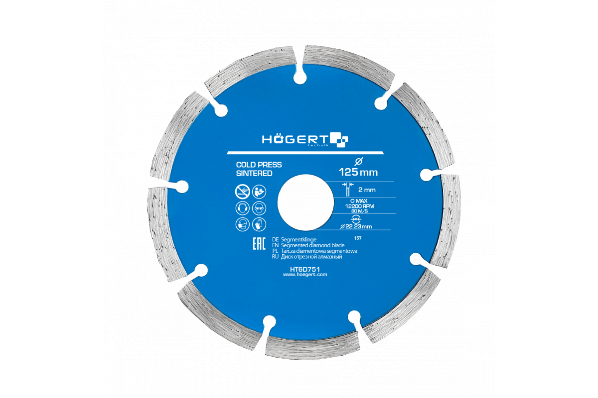 Hogert diamantschild 125x22,2 segmentowa