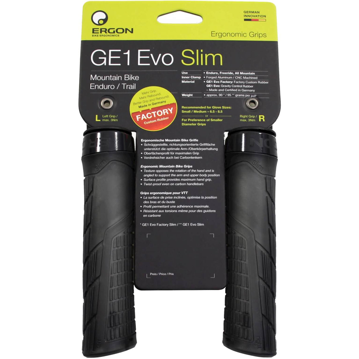 Ergon gère Ge1 Evo Factory Slim Frozen Black