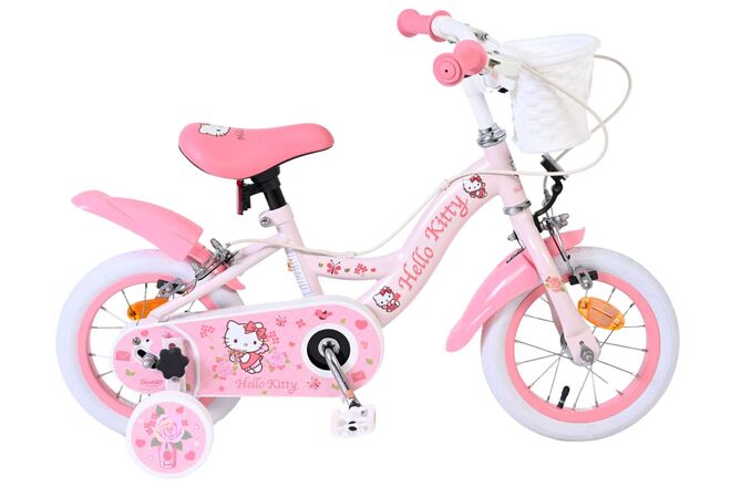 Hello kitty kinderfiets - meisjes - 12 inch - roze - twee handremmen
