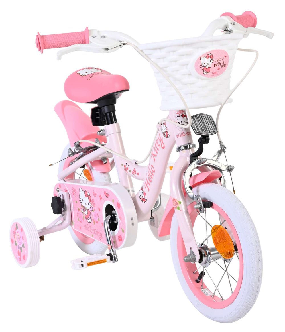 Hello kitty kinderfiets - meisjes - 12 inch - roze - twee handremmen