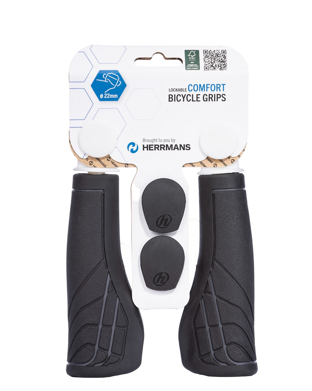 Herrmans Linie DD36 - Ergonomisch einstellbarer Fahrradgriff (125 mm) - Schwarzgrau