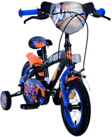 Heta Wheels Children's Bike Boys 12 tum Black Orange Blue Two Hand Brakes