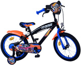 Hot Wheels Kinderfiets Jongens 16 inch Zwart Oranje Blauw Twee handremmen