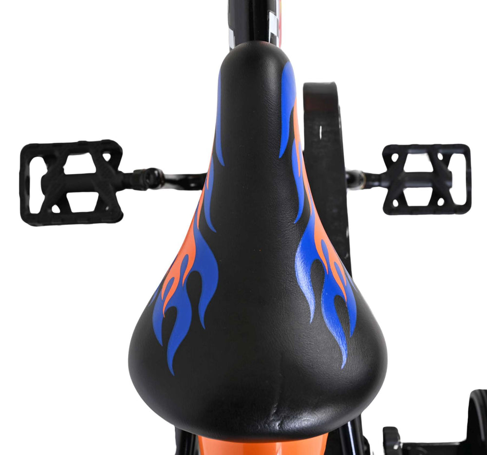 Heiße Räder Hot Wheels Kinderfahrrad - Jungen - 14 Zoll - Schwarz Orange Blau