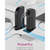 Icy Box IB-DK2256AC 12-in-1 DisplayLink Hybrid Dockingstat