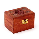 Box mit ätherischen Ölen aus Mangoholz (für 6 Flaschen – Design 2)