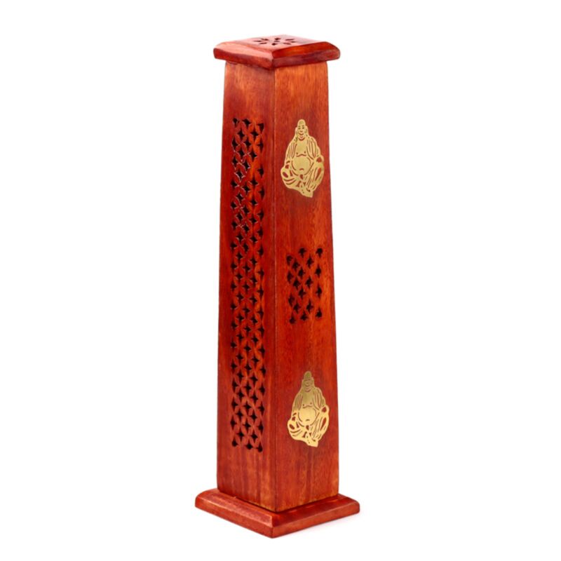 Räucherstäbchenhalter aus Mangoholz, chinesischer Buddha