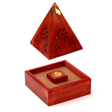 Pyramide aus Mangoholz, Räucherkegel, Elefant