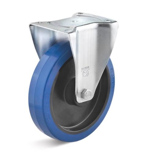 Torwegge Bockrolle Gummi blau ø200 Kunststoff