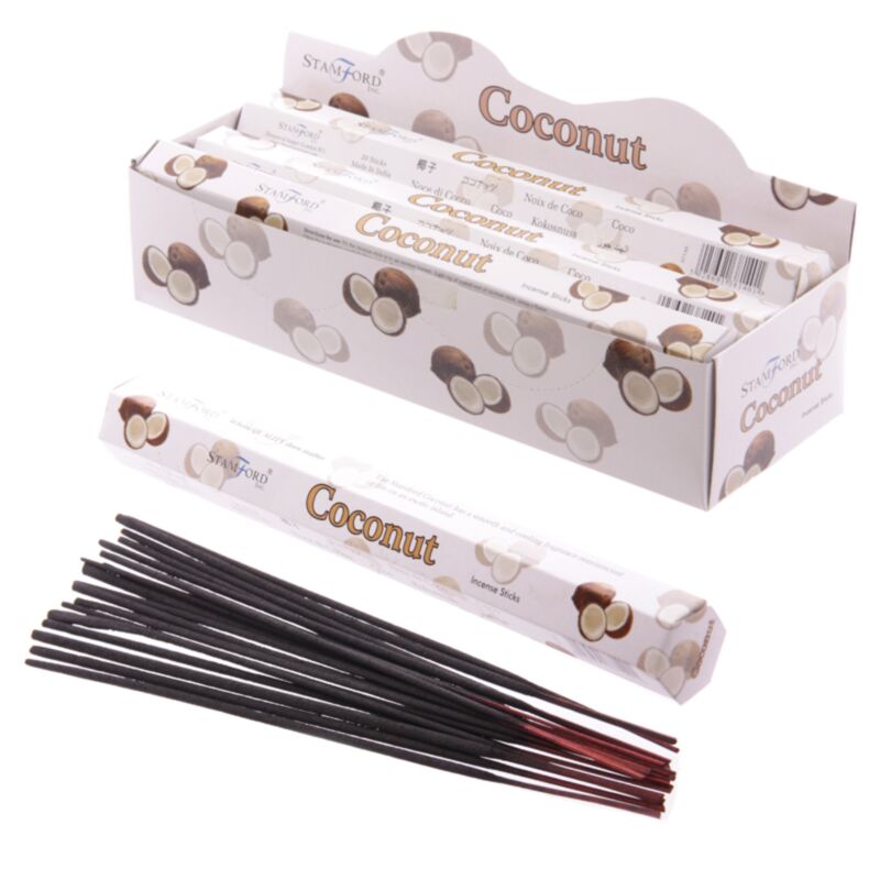 37140 Kokosnuss – Stamford Premium Hex Räucherstäbchen