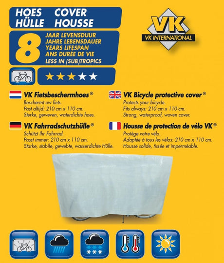 VK -Fahrradschutzabdeckung (1) Hacken weiß Z Ringe