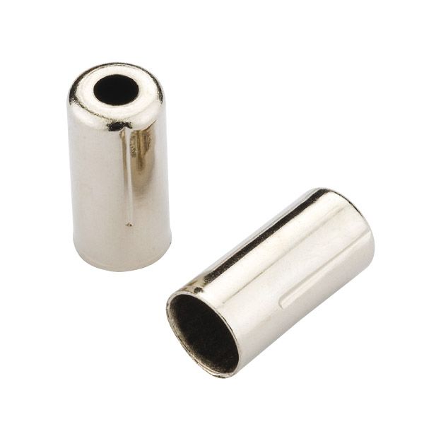 Jagwire Endkappen offen – 5 mm Bremse (Crimp) – Messing (1000 Stück) – Chrom