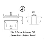 Jagwire-Rahmenstopfenpaket – 4-mm-Umwerfergehäuse (2-mm-Rahmen) (10 Stück)