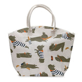 Bertrand, die französische Bulldogge, Jute-Strandtasche
