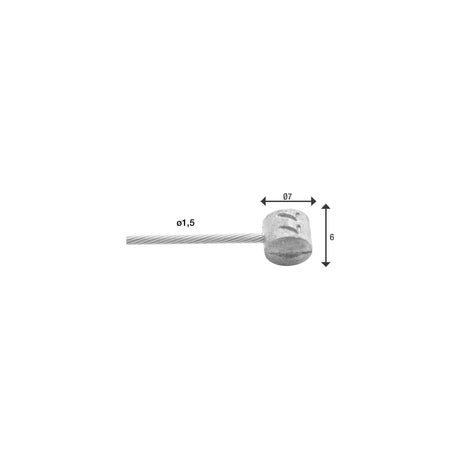 Rem Binnenkabel Eledes 5000 mm Edelstahl Ø1.5mm T-Nipple (auf Karte)
