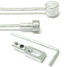 Elvedes Cable Systems BV Elvedes 6481 Innenkabel mit 2 Nippeln (Tonbirne) uni. Hakenhebel Batavus + Inbusschlüssel