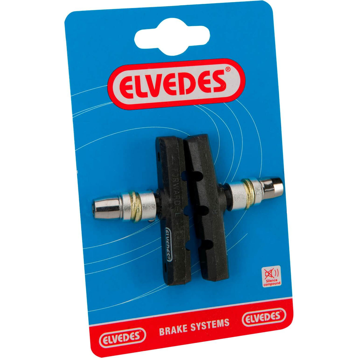 Elvedes bremseklodser V-brake 60 x 14 mm sort 2 stykker