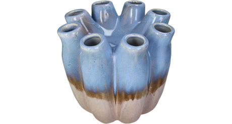 Hd vase stoneware blue 24.5x24.5x23.5cm