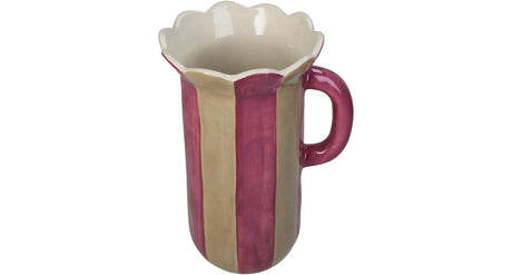 Hd vase stripes stoneware multi 16x13.8x25.5cm